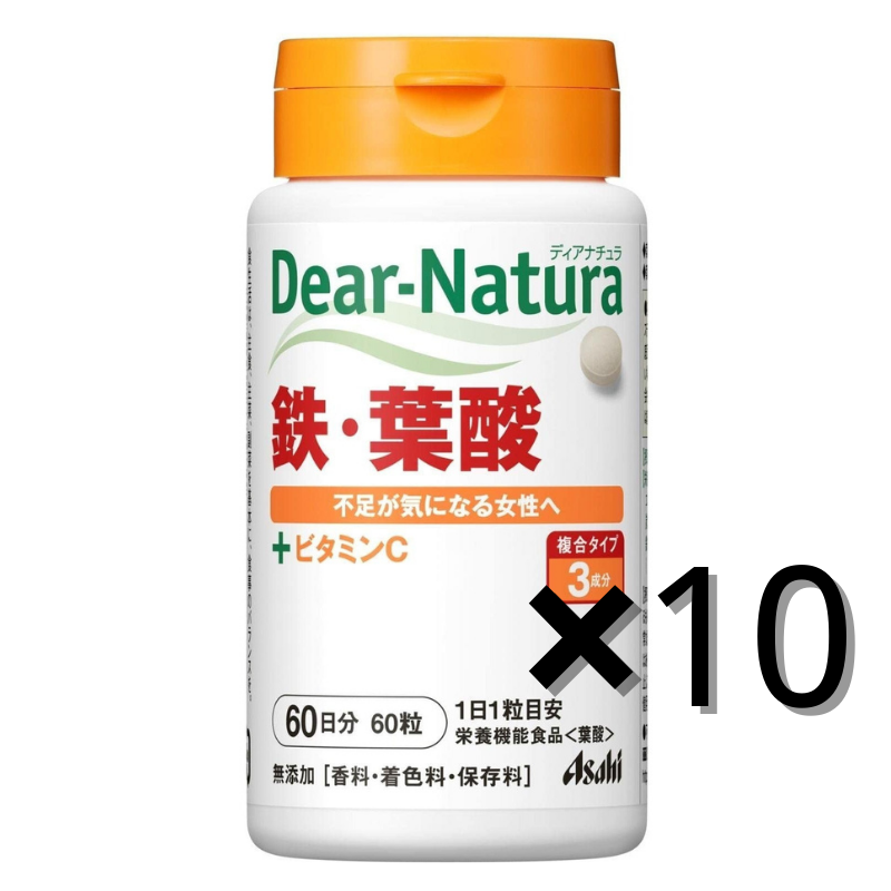 Asahi朝日 Dear Natura 鐵+葉酸補充劑 60日量