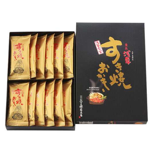 三越伊勢丹 王様堂本店〈浅草今半〉和菓子醬油米餅 12枚 付紙袋