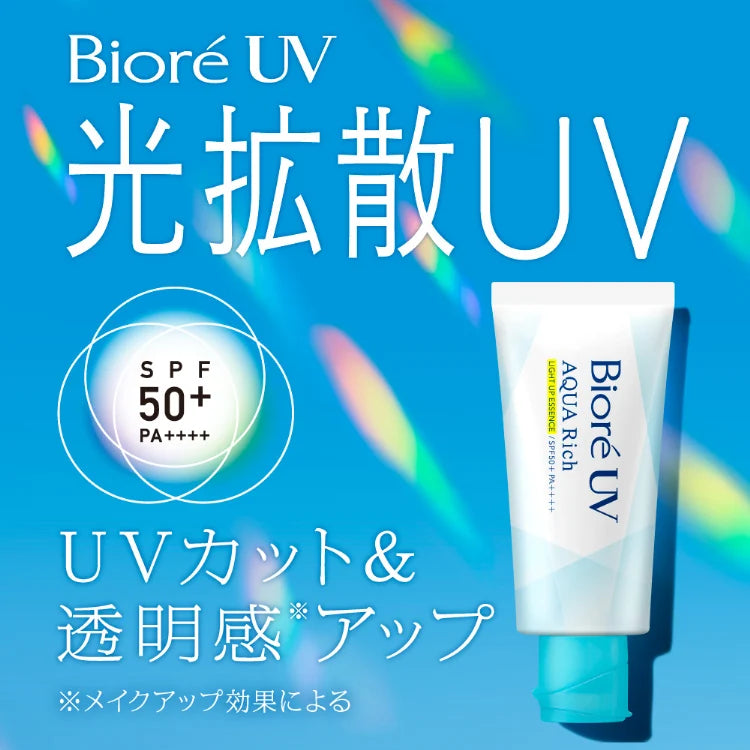 碧柔Biore UV AQUA Rich Light Up 光擴散UV 光澤透明感防曬精華 70gNEW