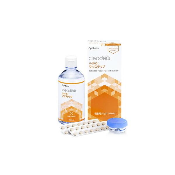 Ophtecs Cleadew Hydro One Step 28日份(360ml+28錠入) 軟式隱形眼鏡洗淨液