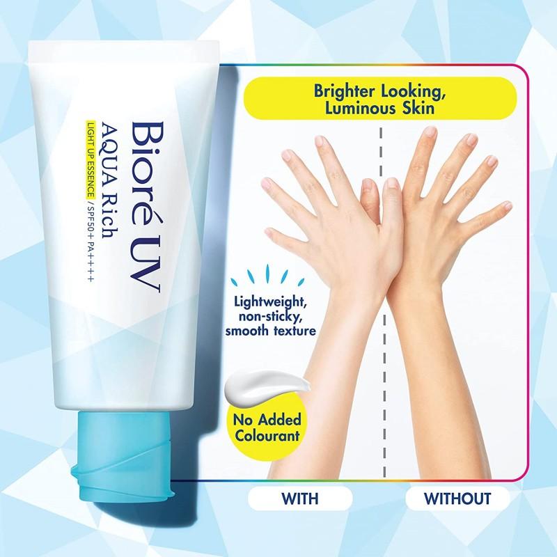 碧柔Biore UV AQUA Rich Light Up 光擴散UV 光澤透明感防曬精華 70gNEW