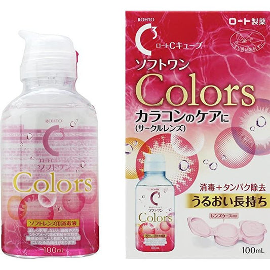 樂敦製藥 樂敦C cube soft one 美瞳鏡片護理清潔液 100ml - CosmeBear小熊日本藥妝For台灣