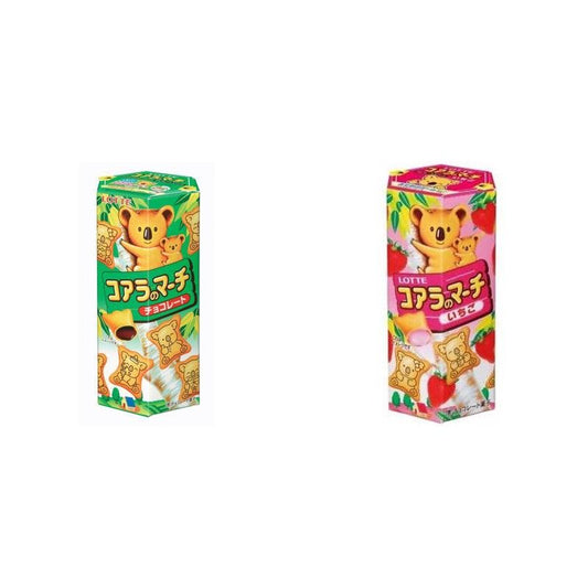 LOTTE樂天 小熊巧克力/草莓醬夾心餅乾 - CosmeBear小熊日本藥妝For台灣