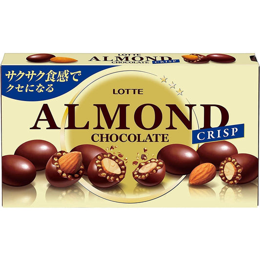 LOTTE樂天 杏仁脆米巧克力89g - CosmeBear小熊日本藥妝For台灣