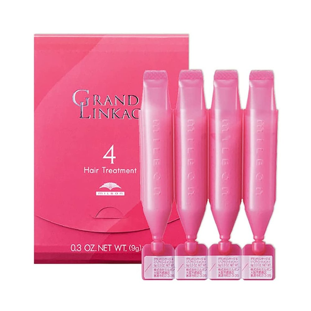 MILBON Grand Linkage 4適合細/稀疏的頭髮 前男友发膜 9g×4只裝 - CosmeBear小熊日本藥妝For台灣