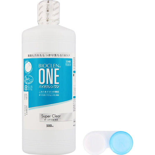 Ophtecs 百科霖Bioclen ONE軟式隱形眼鏡洗淨保存液 500ml - CosmeBear小熊日本藥妝For台灣