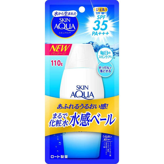 樂敦 SKIN AQUA 超保濕化妝水水感防曬啫喱 110g SPF35 PA+++ - CosmeBear小熊日本藥妝For台灣
