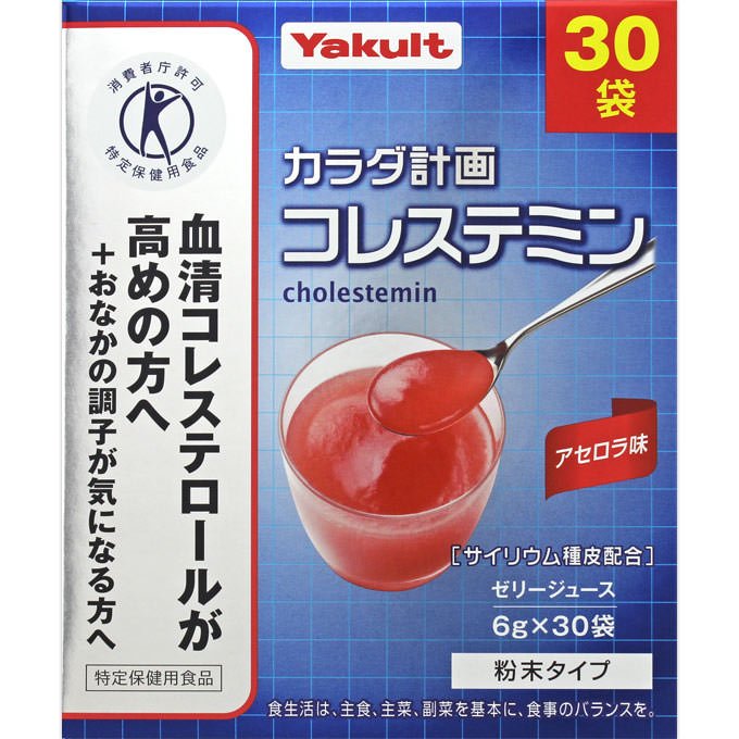 Yakult養樂多 身體計劃 胆甾醇明凝膠 樱桃酸味 180g(6g×30袋) 推薦給血清膽固醇高的人群 - CosmeBear小熊日本藥妝For台灣