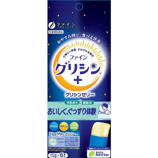 FINE 優質甘胺酸果凍6本入 助眠【好吃解饞、免配水】