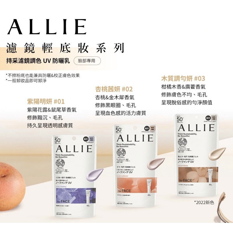 Kanebo佳麗寶 ALLIE 持采濾鏡調色UV防曬乳 臉部專用