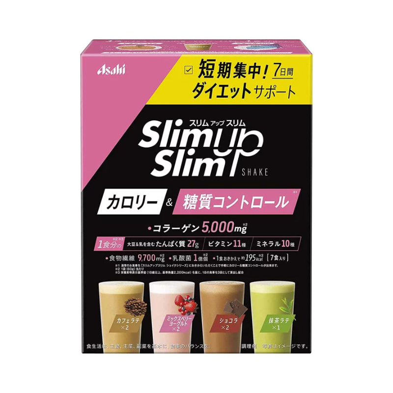 朝日Asahi Slim Up 膠原蛋白奶昔代餐/大豆蛋白 奶昔代餐/膳食纖維 飽足感 膠原蛋白美容飲 纖膳飲