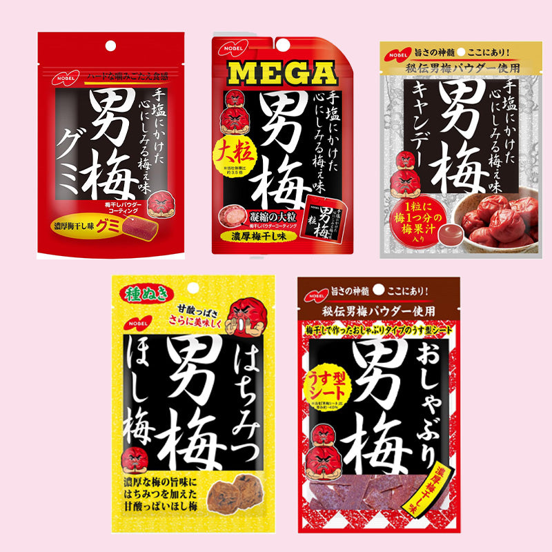 NOBEL製菓  MEGA 男梅梅干 梅糖 梅片 6袋組 提神醒腦