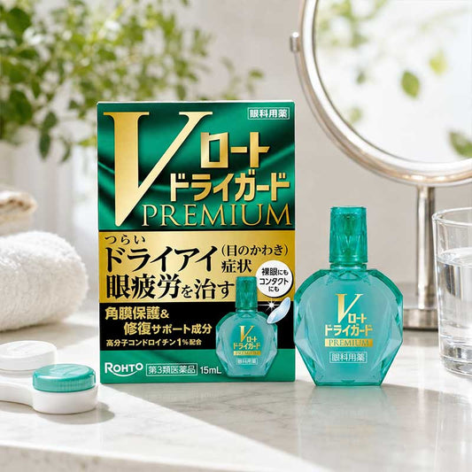 樂敦製藥 ROHTO V頂級綠鑽 抗乾眼眼藥水 15ml（抗乾眼）[第3類医薬品]熊友推薦