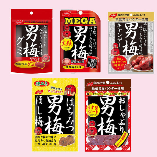 NOBEL製菓 MEGA 男梅梅干 梅糖 梅片 6袋組 提神醒腦