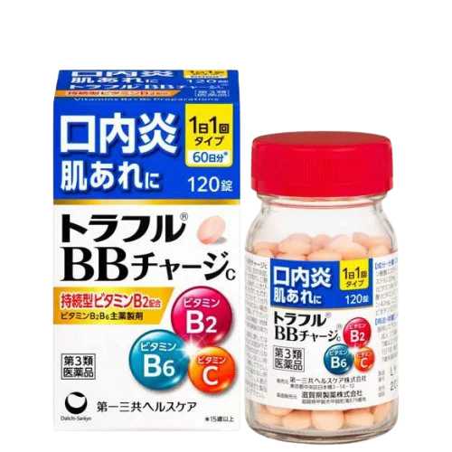 第一三共 Traful BB Charge c 口內炎維他命B群錠 120錠【第3類醫藥品】NEW