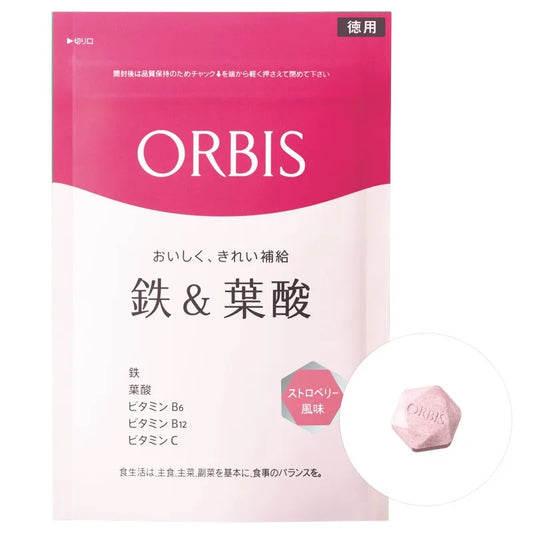ORBIS 鉄＆葉酸 75～150日分 草莓味