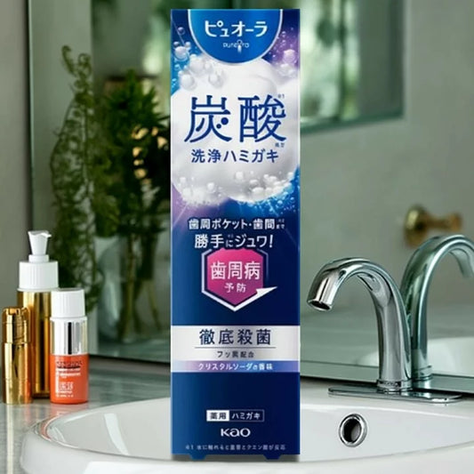 花王 Pureora 炭酸牙膏 95g 齒周病預防