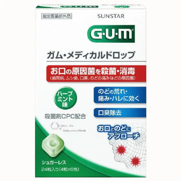 Sunstar三詩達 GUM藥用口腔殺菌消毒除口臭含片 24粒