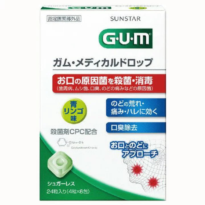 Sunstar三詩達 GUM藥用口腔殺菌消毒除口臭含片 24粒