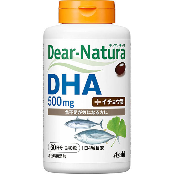 Asahi朝日 Dear Natura DHA精製魚油+銀杏葉 60日量