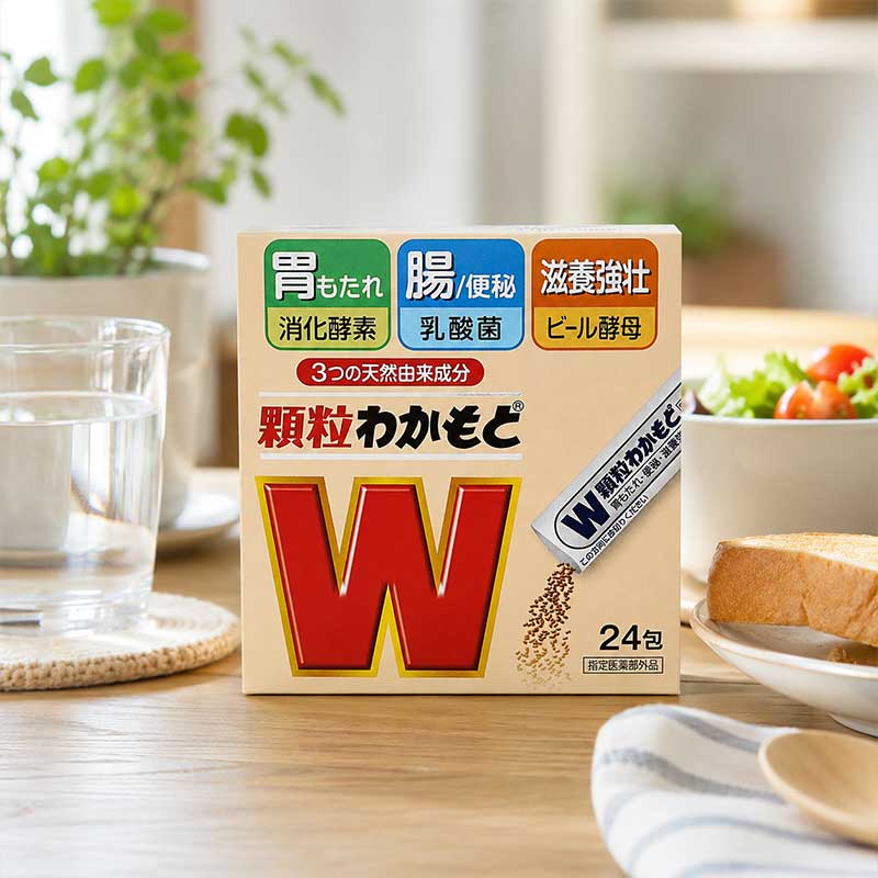 WAKAMOTO 若元錠 強力益生菌整腸劑 細粒 24小包入 - 讓您告別胃腸不適