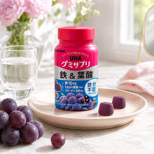 UHA 鐵+葉酸 軟糖  巴西莓味