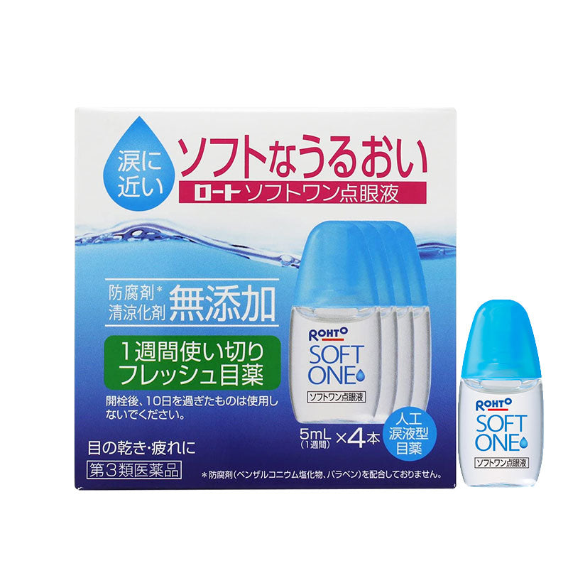 樂敦製藥 ROHTO SOFTONE人工眼淚眼藥水 5mL×4只[第3類医薬品]