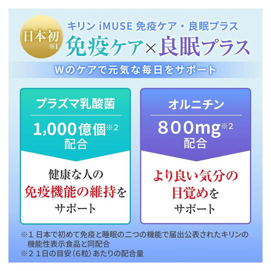 Kirin iMUSE 免疫護理&良眠Plus 7日分42粒