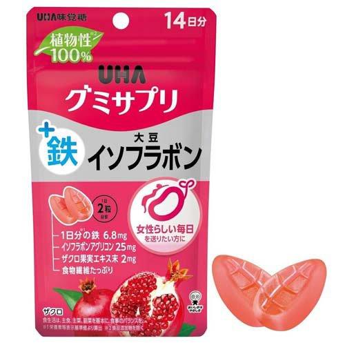UHA味覺糖 軟糖補給 鐵+大豆異黃酮(14日份/28粒)