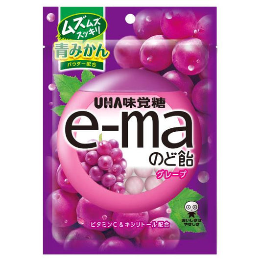 味覚糖 e-ma潤喉糖 50g 葡萄味
