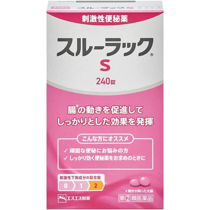 [指定第2類醫藥品] SS製藥 白兔牌 Surulac S 刺激性便秘丸 240粒 - CosmeBear小熊日本藥妝For台灣