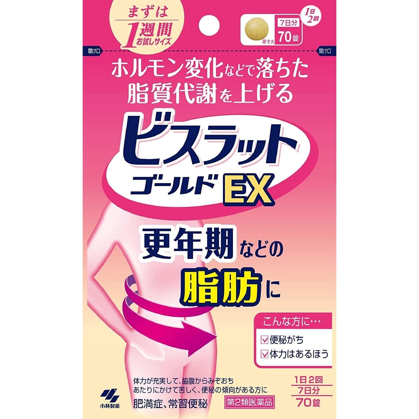 [第2類医薬品] 小林製藥 Visrrat Gold EX加強版 更年期減脂錠 - CosmeBear小熊日本藥妝For台灣