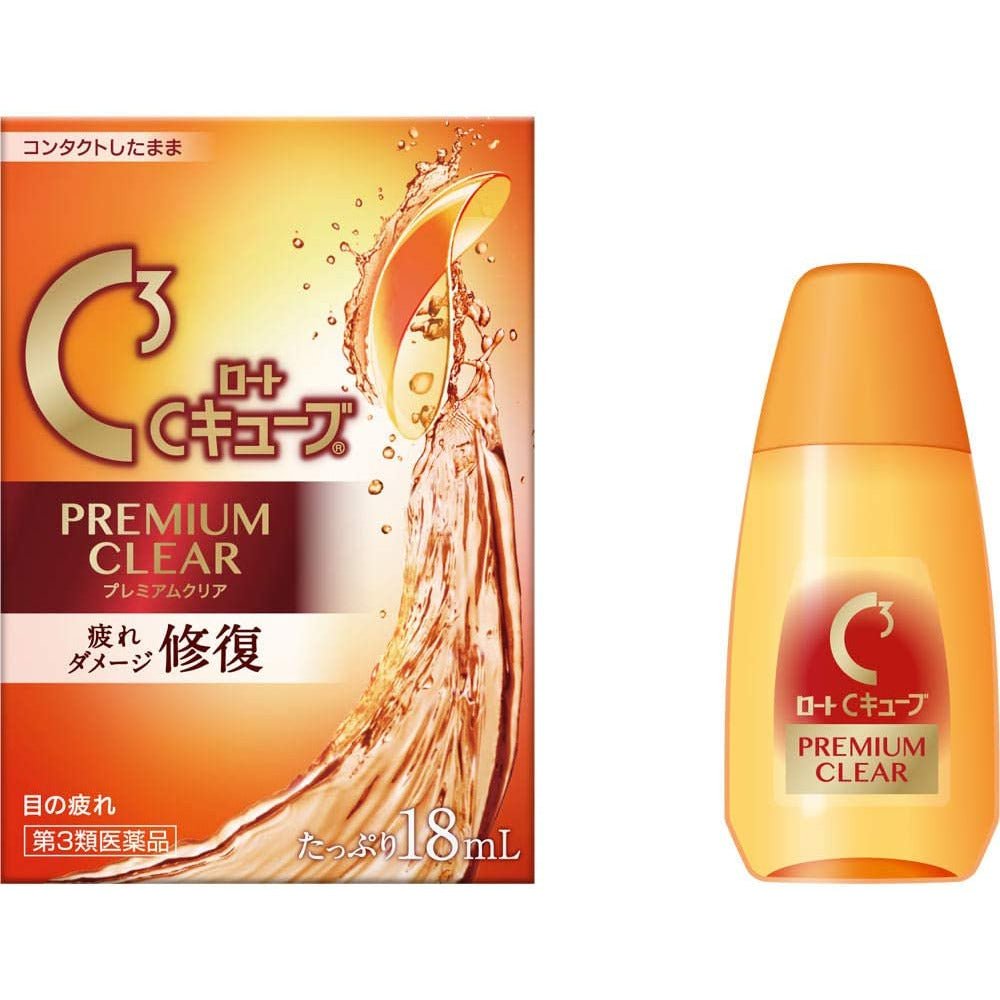 [第3類医薬品] 樂敦製藥 C-cube Premium Clear 眼藥水18ml - CosmeBear小熊日本藥妝For台灣