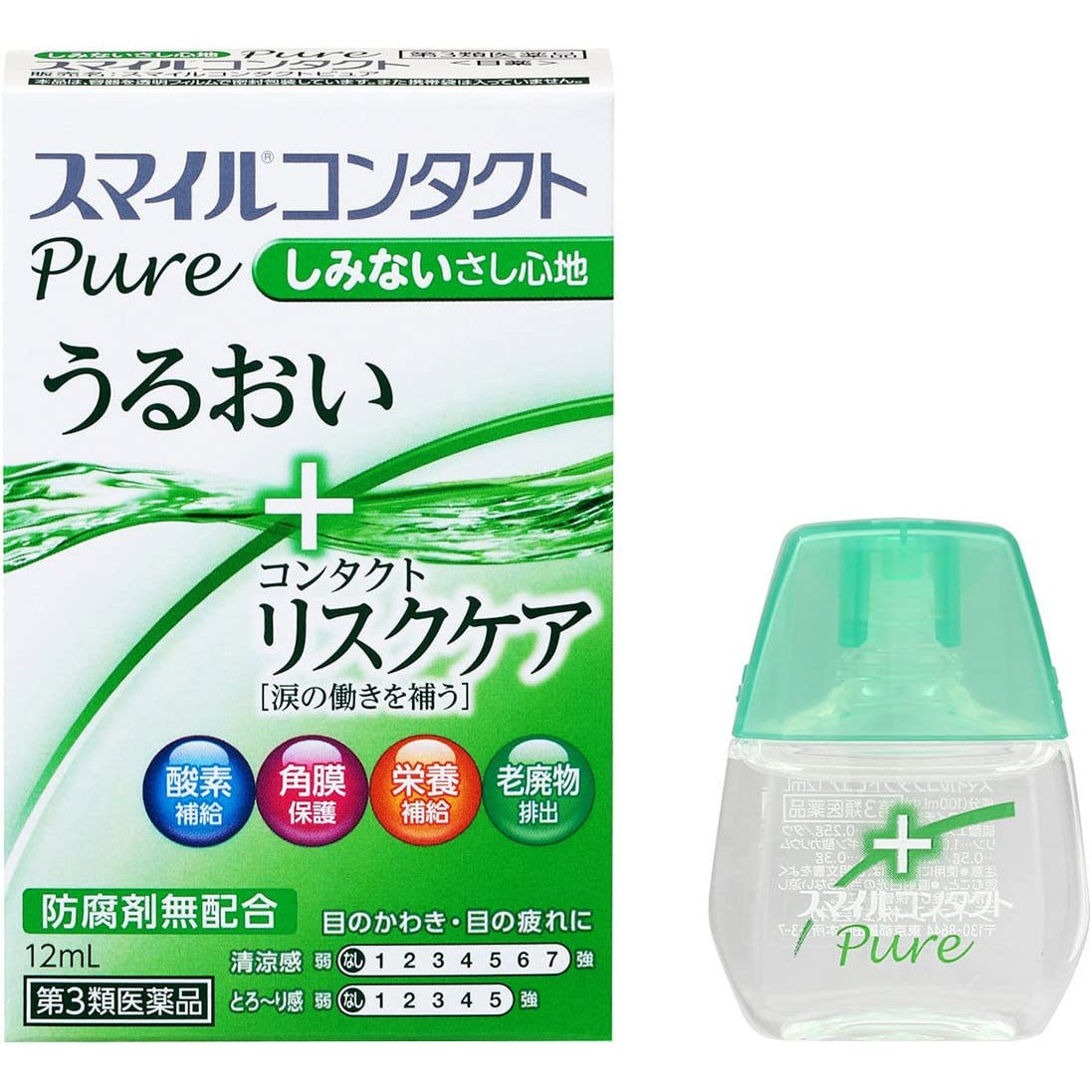 [第3類医薬品] 獅王Lion Smile Contact Pure 隱形眼鏡用眼藥水 12ml - CosmeBear小熊日本藥妝For台灣