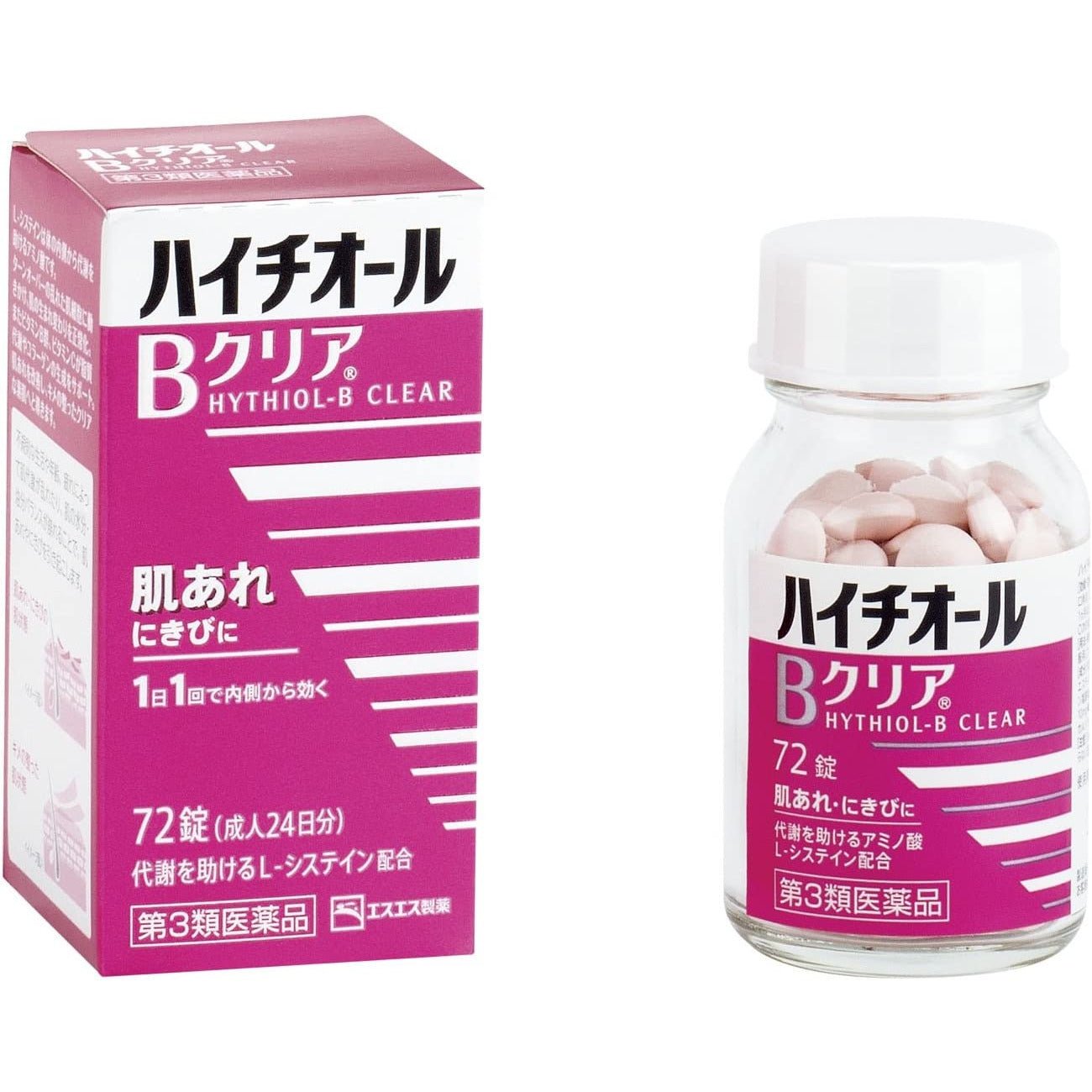 [第3類醫藥品] SS製藥 白兔牌 HYTHIOL-B CLEAR 美容丸 改善皮膚粗糙和痤瘡粉刺 - CosmeBear小熊日本藥妝For台灣