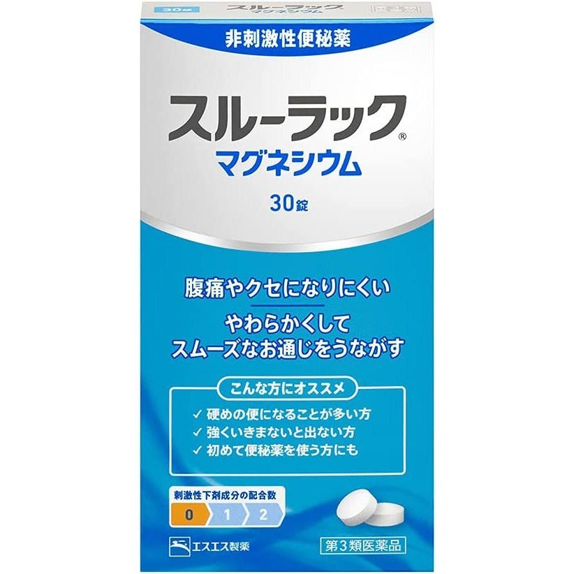 [第3類醫藥品] SS製藥 白兔牌 Surulac 镁 非刺激性便秘藥丸 刺激度0 - CosmeBear小熊日本藥妝For台灣