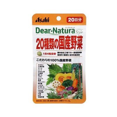 Asahi朝日 Dear Natura 20種日本國產蔬菜精華營養片 20日量 - CosmeBear小熊日本藥妝For台灣