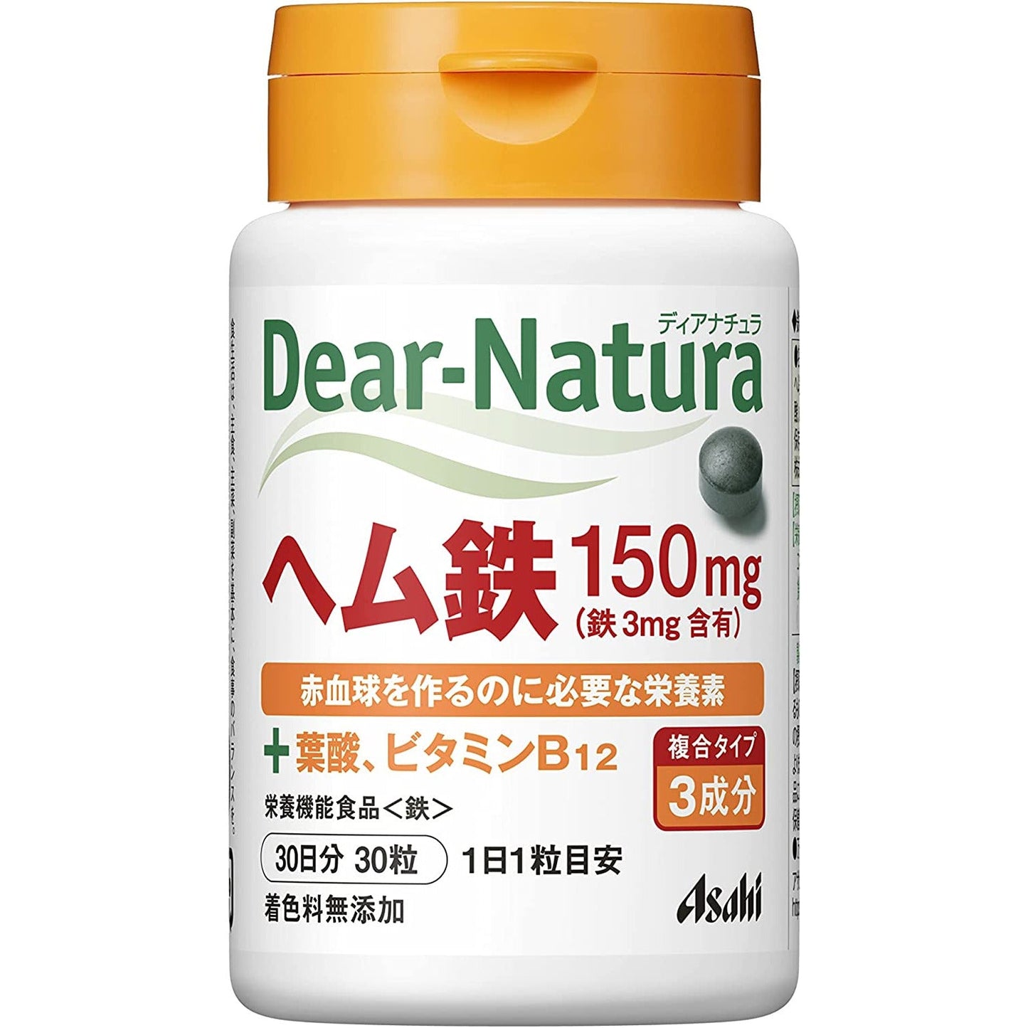 Asahi朝日 Dear Natura 血紅素鐵 30日量 - CosmeBear小熊日本藥妝For台灣