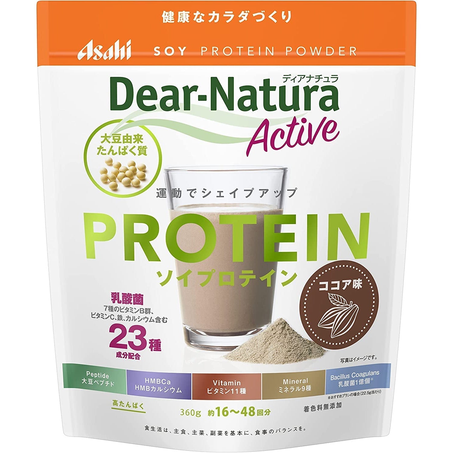 Asahi朝日 Dear Natura 大豆蛋白質粉 健身代餐粉 360g - CosmeBear小熊日本藥妝For台灣