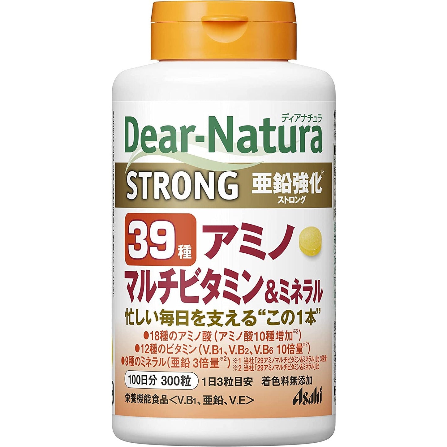 Asahi朝日 Dear Natura 39種氨基酸+綜合維他命+礦物質 100日量 - CosmeBear小熊日本藥妝For台灣