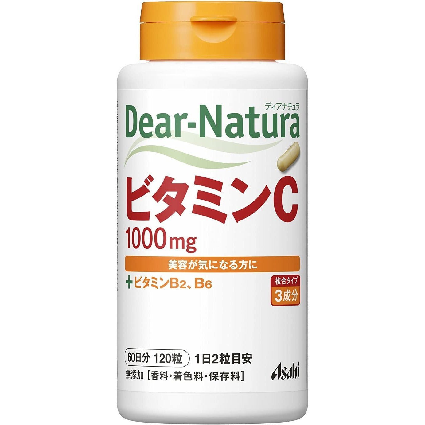 Asahi朝日 Dear Natura 維他命C 60日量 含維他命B2 B6 - CosmeBear小熊日本藥妝For台灣