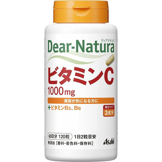 Asahi朝日 Dear Natura 維他命C 60日量 含維他命B2 B6 - CosmeBear小熊日本藥妝For台灣