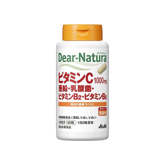 Asahi朝日 Dear-Natura 維他命C・B群・鋅・乳酸菌 60日量120粒