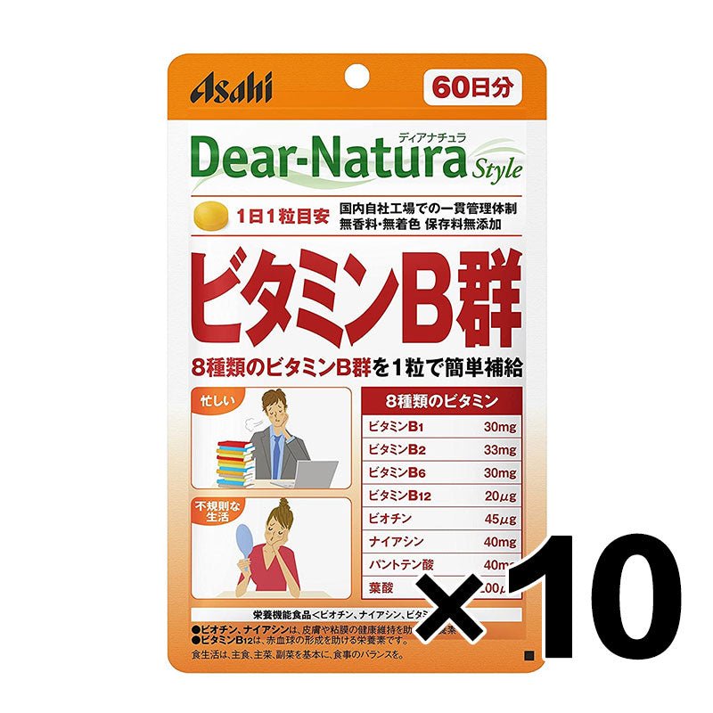Asahi朝日 Dear Natura style系列 維他命B群/維他命B MIX混合版 60日量 - CosmeBear小熊日本藥妝For台灣