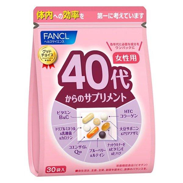 Fancl芳珂 20代/30代/40代 綜合維他命營養素 女性用 - CosmeBear小熊日本藥妝For台灣