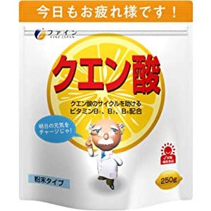 FINE 檸檬酸粉末 250g 含VC/VB1/VB2/VB6 - CosmeBear小熊日本藥妝For台灣