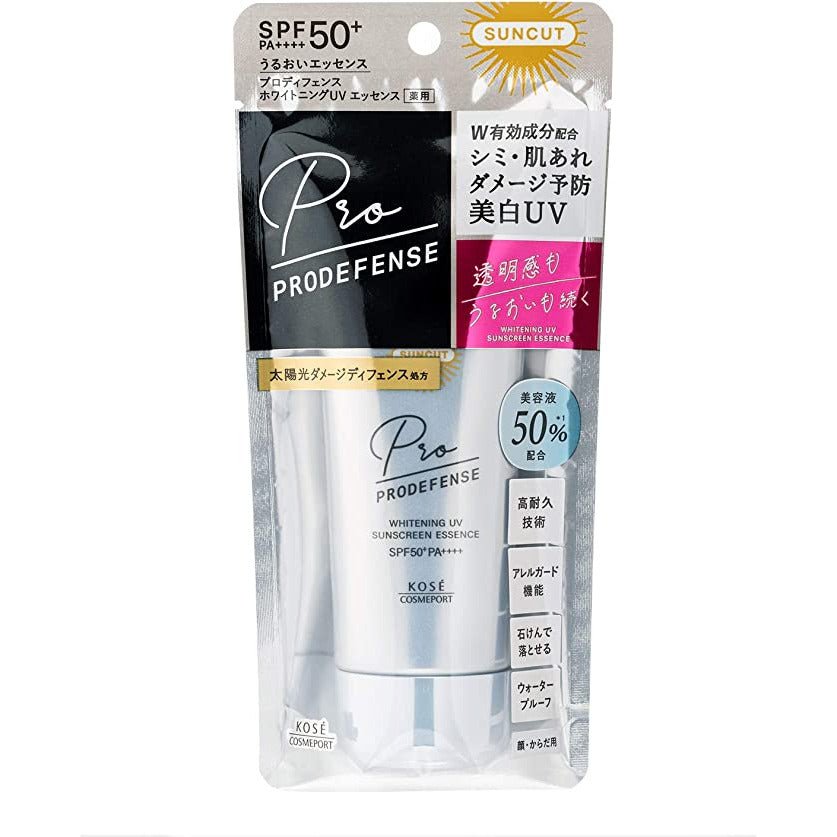 KOSE高絲 Suncut Prodefense Whitening UV Essence 專業美白防曬精華 90g - CosmeBear小熊日本藥妝For台灣