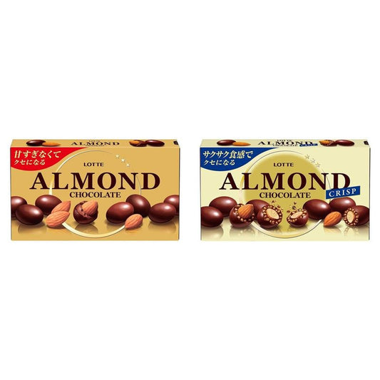 LOTTE樂天 杏仁脆米巧克力/杏仁牛奶巧克力 - CosmeBear小熊日本藥妝For台灣