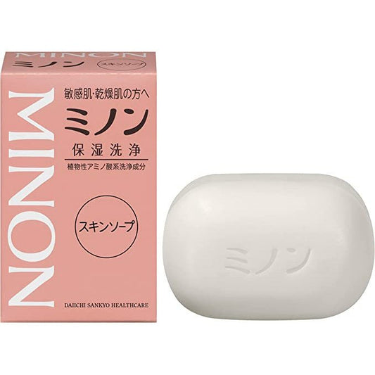 MINON 敏感肌氨基酸保濕洗淨皂 80g - CosmeBear小熊日本藥妝For台灣