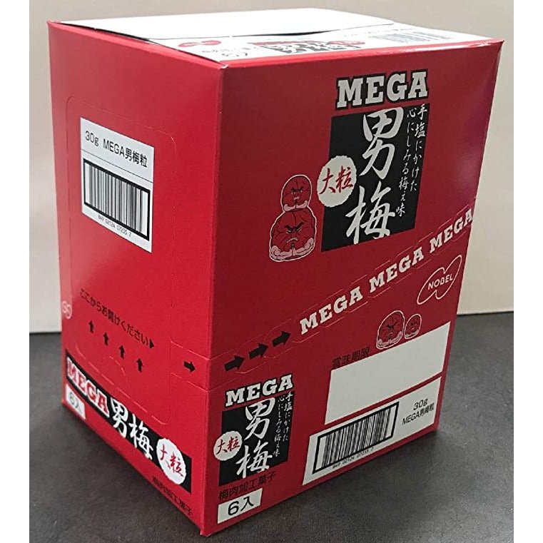 NOBEL製菓 MEGA 男梅梅干 30g ×6袋套裝 - CosmeBear小熊日本藥妝For台灣